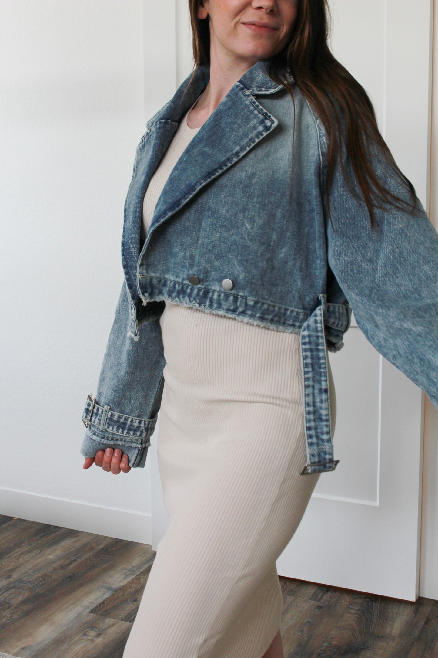 Aria Denim Buckle Jacket