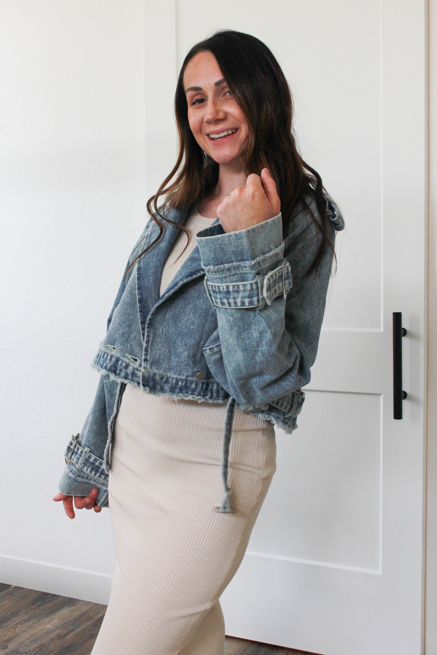 Aria Denim Buckle Jacket