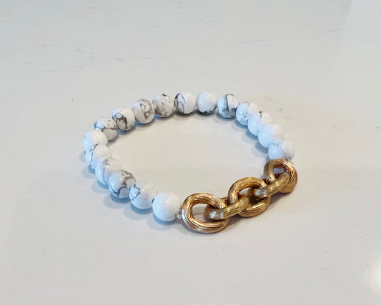 Boho Marble Chain Bracelet